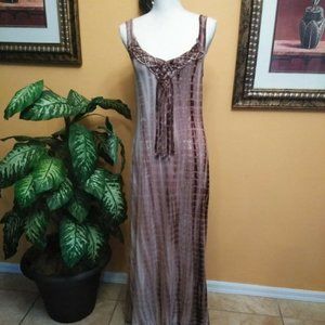 Spense Front Fringe Maxi Dress